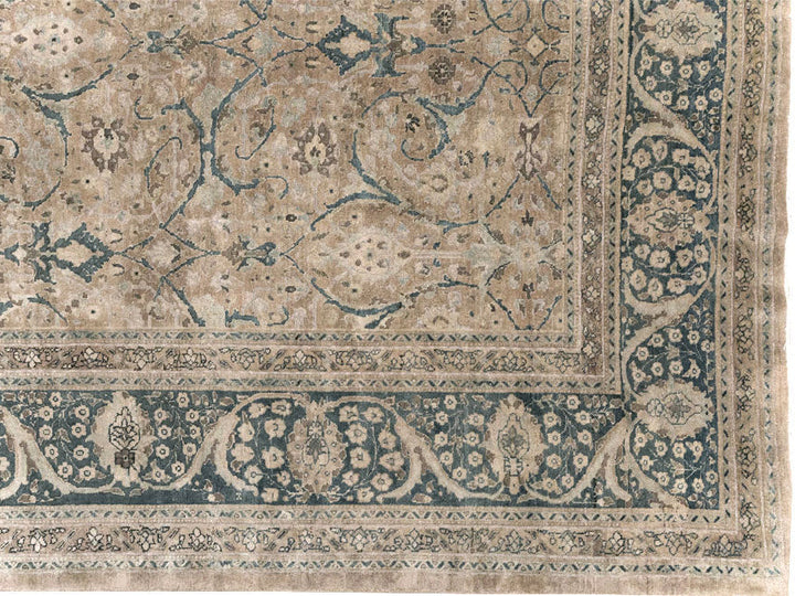 Antique Tabriz Wool Rug 11 X 13