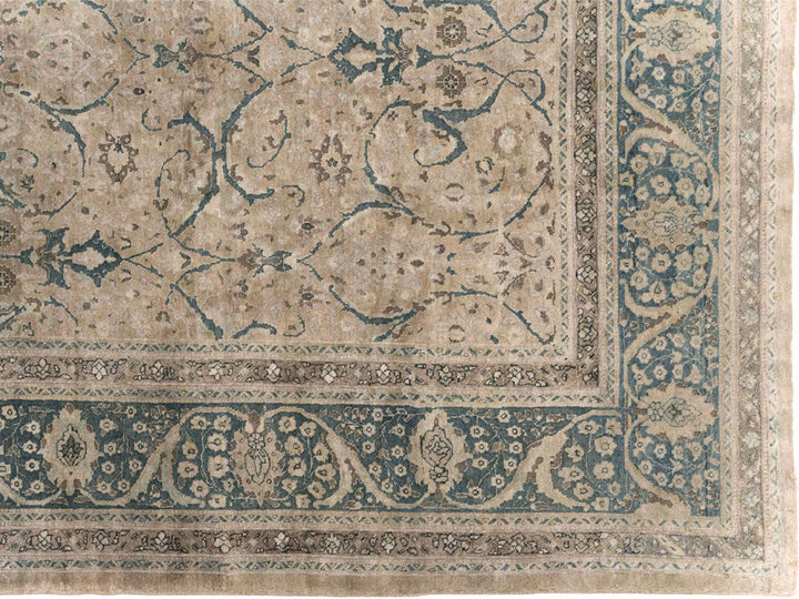 Antique Tabriz Wool Rug 11 X 13