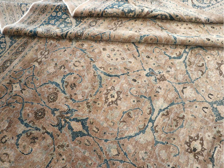 Antique Tabriz Wool Rug 11 X 13