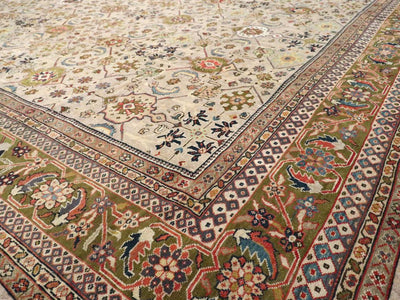 Antique Persian Mahal Wool Rug 14 X 21