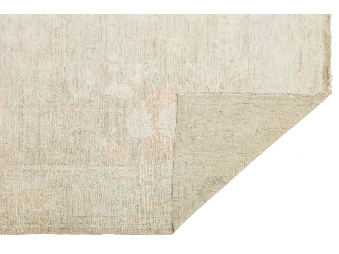 Modern Oushak Wool Rug 10 X 13