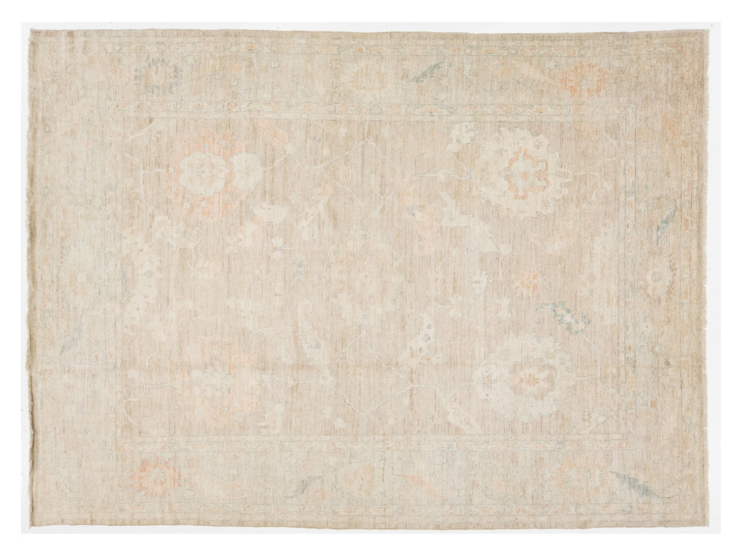 Modern Oushak Wool Rug 10 X 13