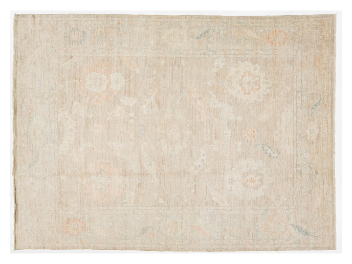 Modern Oushak Wool Rug 10 X 13