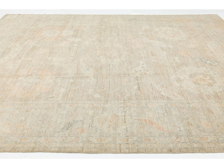 Modern Oushak Wool Rug 10 X 13