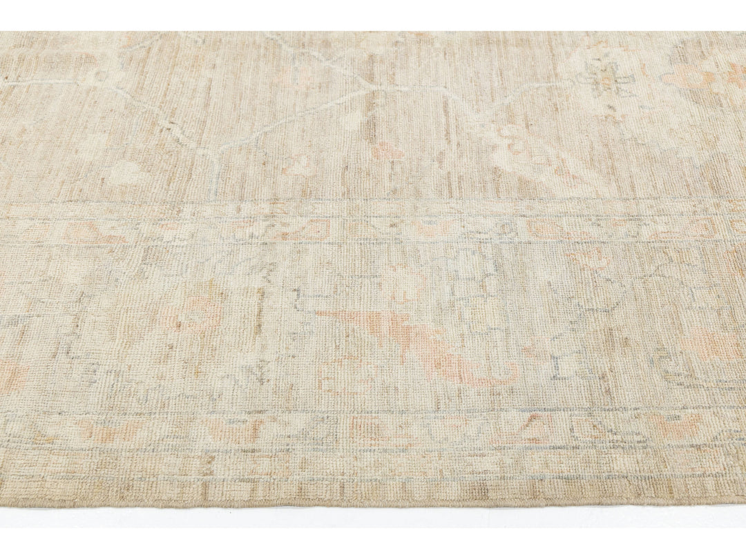 Modern Oushak Wool Rug 10 X 13