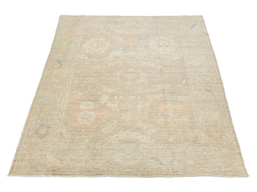 Modern Oushak Wool Rug 10 X 13