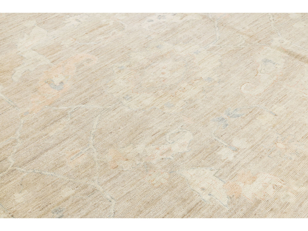 Modern Oushak Wool Rug 10 X 13