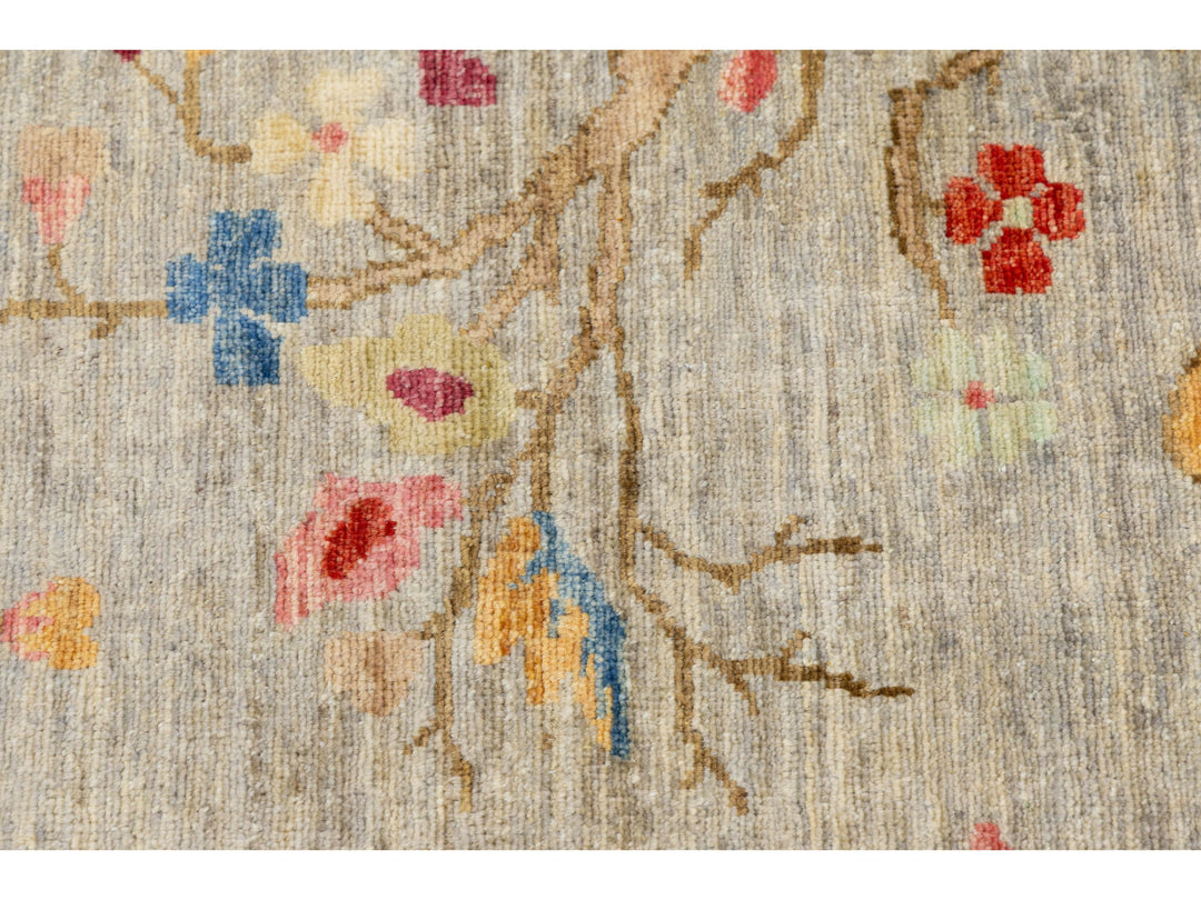 Modern Art Deco Floral Chinese Wool Rug 8 X 10