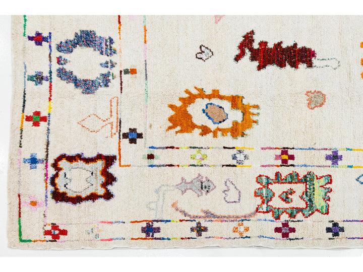 Modern Turkish Oushak Wool Rug 10 X 15