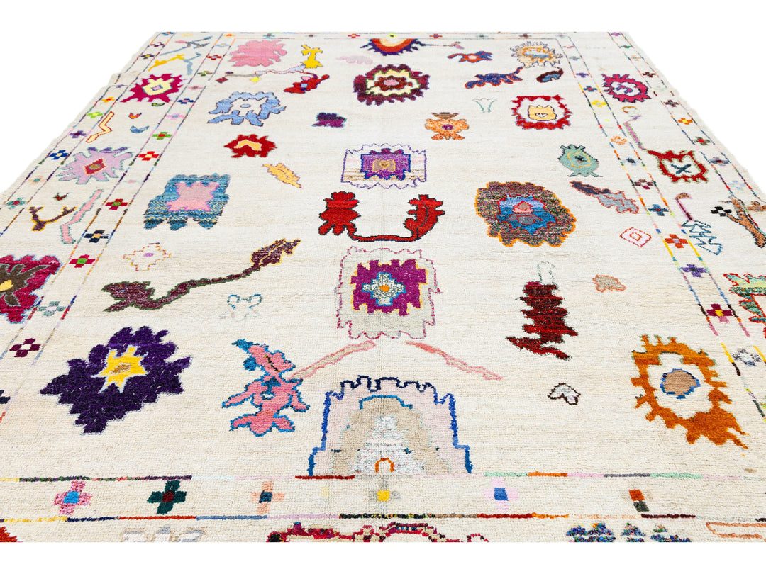 Modern Turkish Oushak Wool Rug 10 X 15