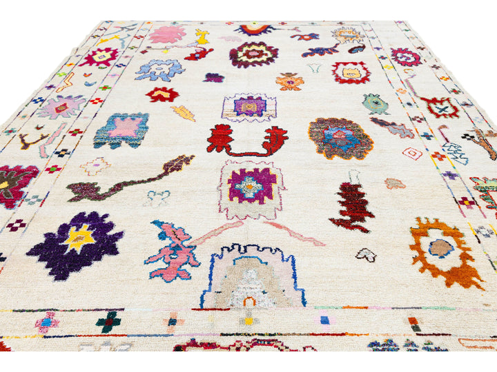 Modern Turkish Oushak Wool Rug 10 X 15
