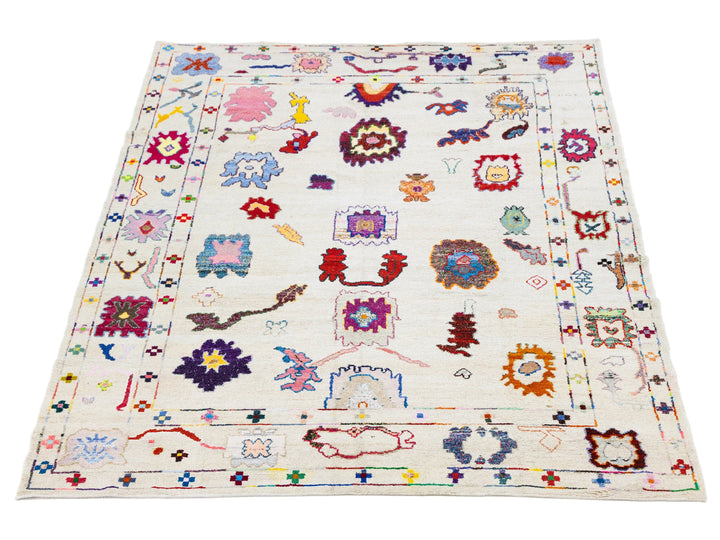 Modern Turkish Oushak Wool Rug 10 X 15