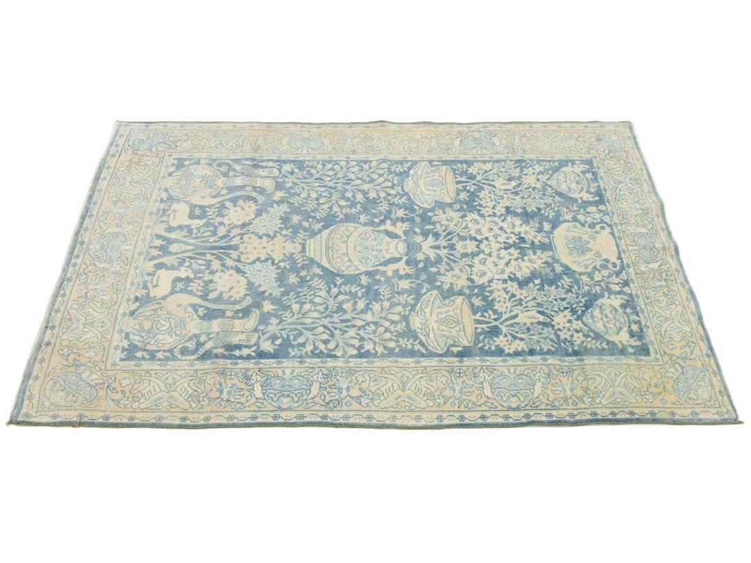 Antique Tabriz Wool Rug 4 X 6