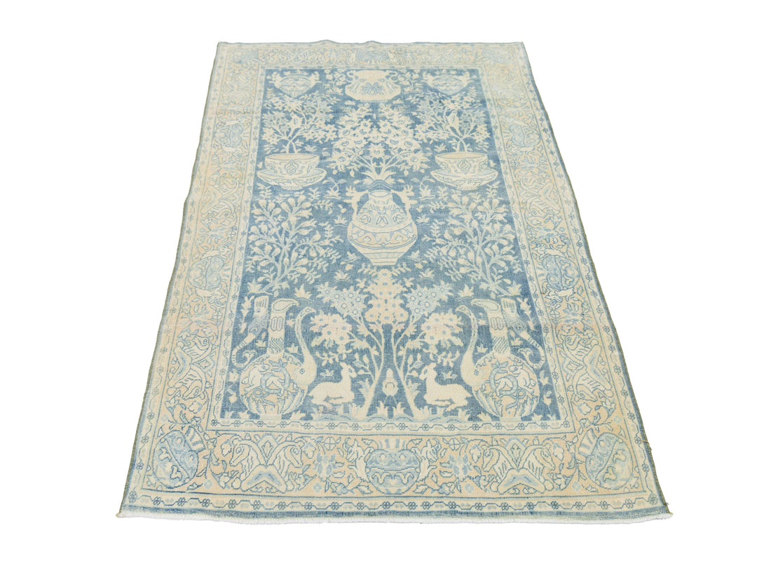 Antique Tabriz Wool Rug 4 X 6