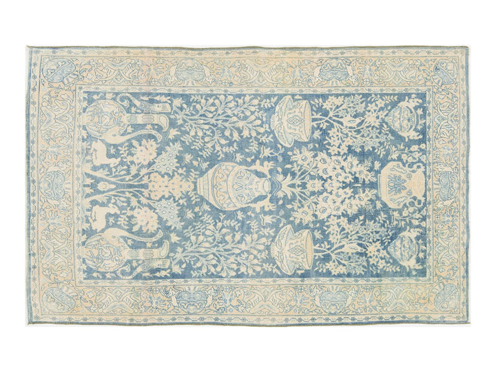 Antique Tabriz Wool Rug 4 X 6