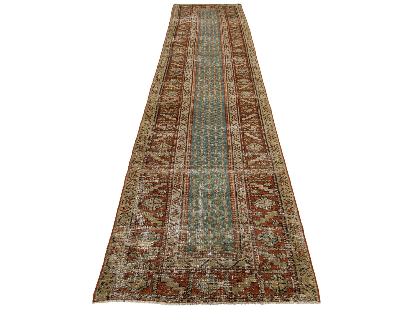 Antique Malayer Wool Runner 3 X 15