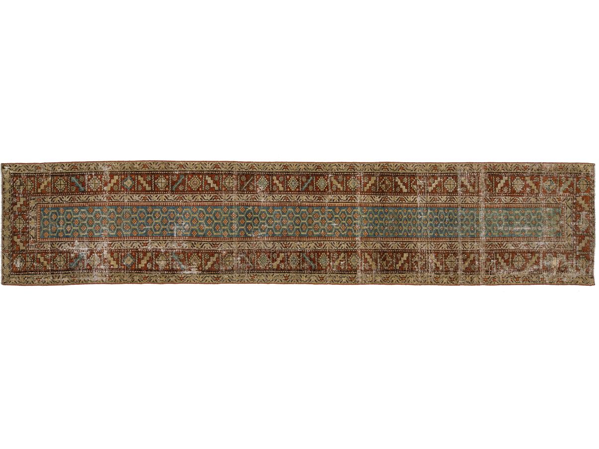 Antique Malayer Wool Runner 3 X 15