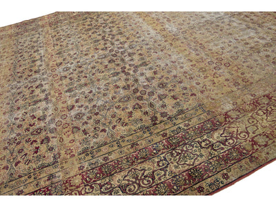 Antique Kerman Wool Rug  10 X 15