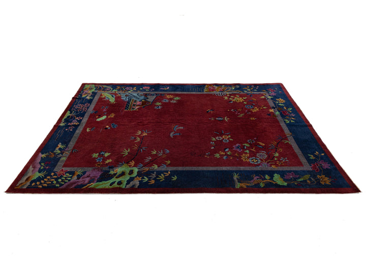 Antique Art Deco Chinese Rug 8 X 10