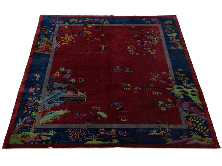 Antique Art Deco Chinese Rug 8 X 10