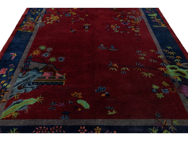 Antique Art Deco Chinese Rug 8 X 10