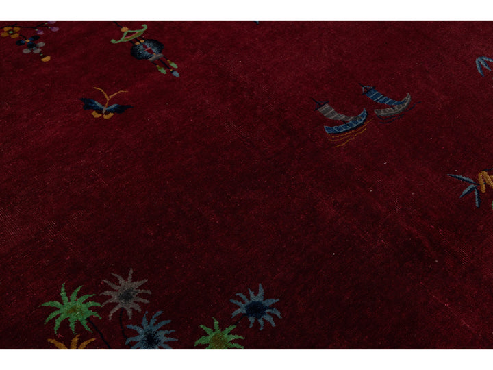 Antique Art Deco Chinese Rug 8 X 10