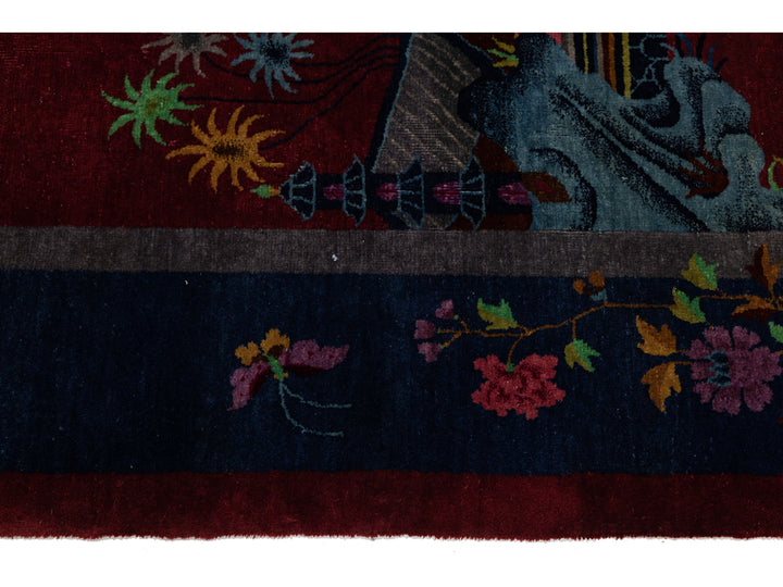 Antique Art Deco Chinese Rug 8 X 10