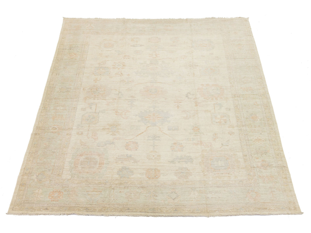 Modern Oushak Wool Rug 12 X 15