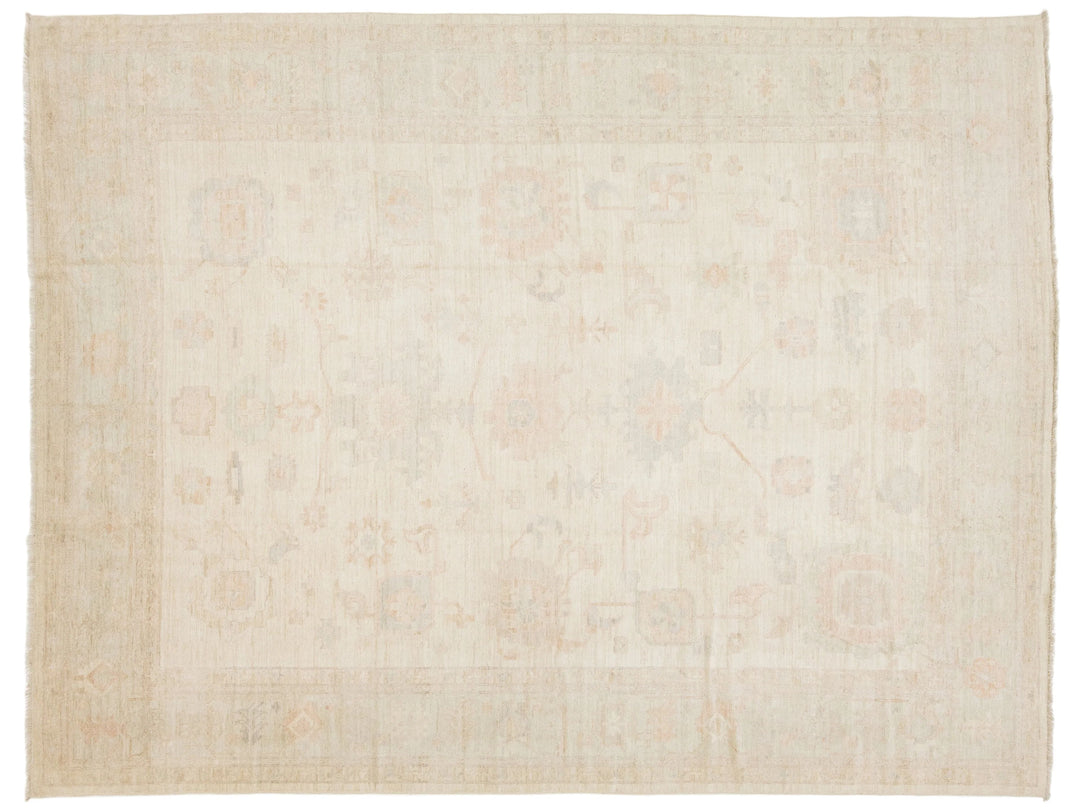 Modern Oushak Wool Rug 12 X 15