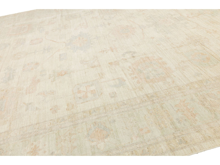 Modern Oushak Wool Rug 12 X 15