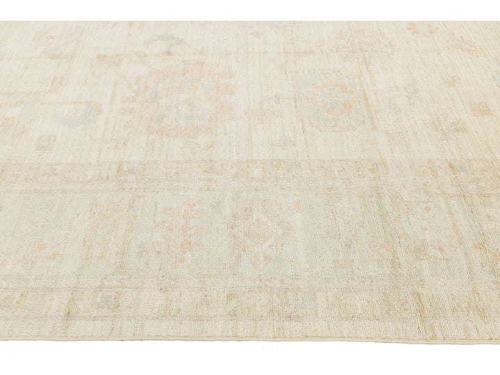 Modern Oushak Wool Rug 12 X 15