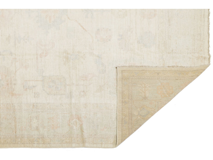 Modern Oushak Wool Rug 12 X 15