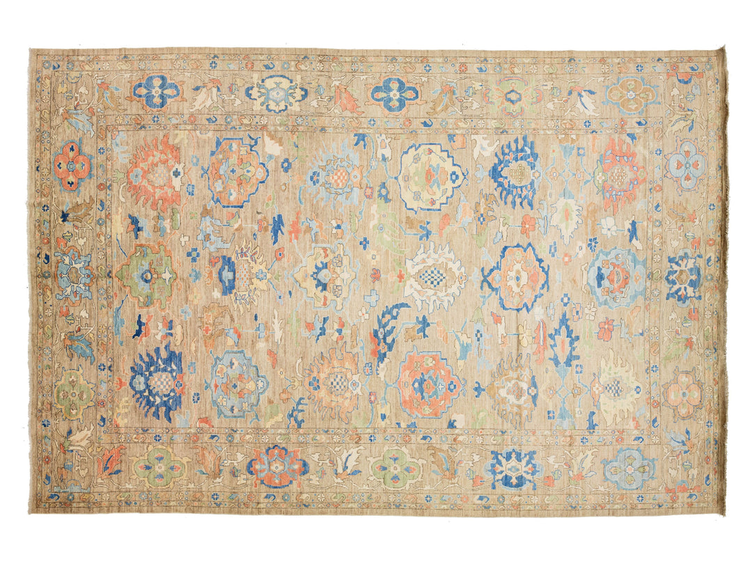 Modern Oushak Wool Rug 12 X 18