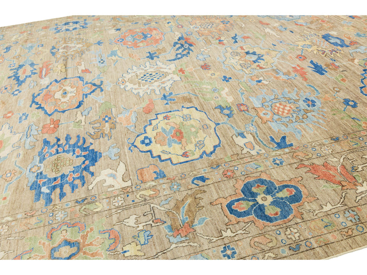 Modern Oushak Wool Rug 12 X 18