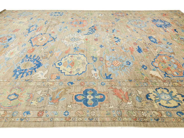 Modern Oushak Wool Rug 12 X 18