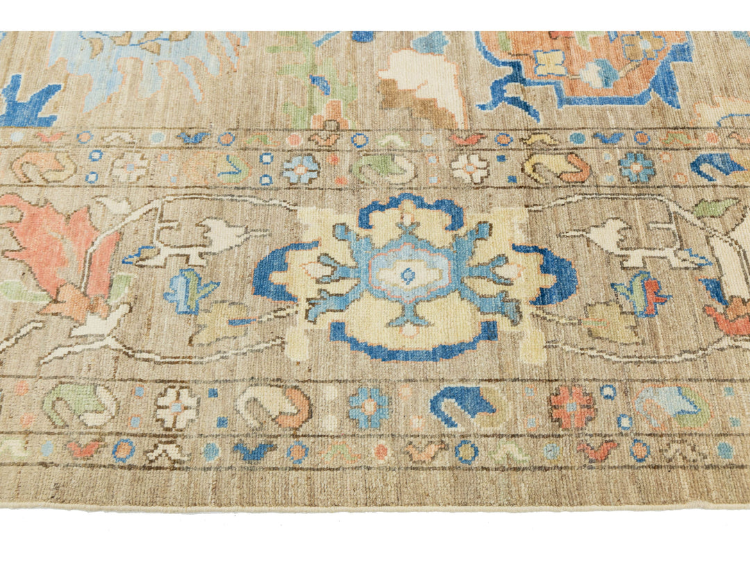 Modern Oushak Wool Rug 12 X 18