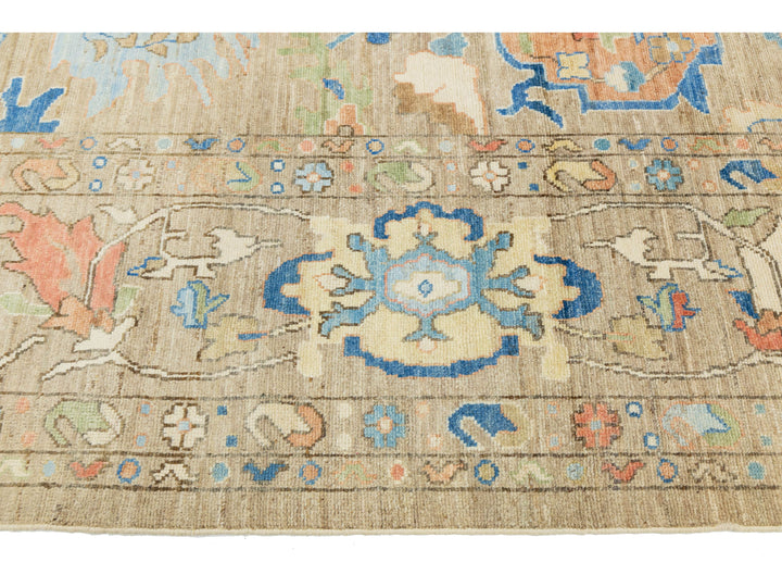 Modern Oushak Wool Rug 12 X 18