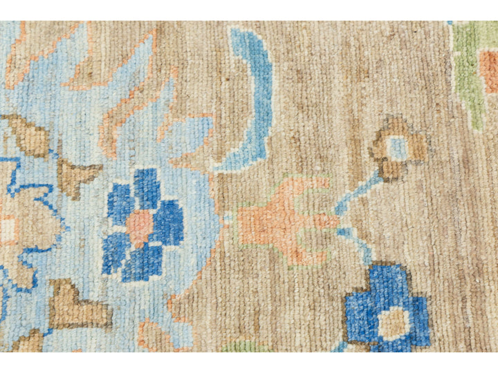 Modern Oushak Wool Rug 12 X 18