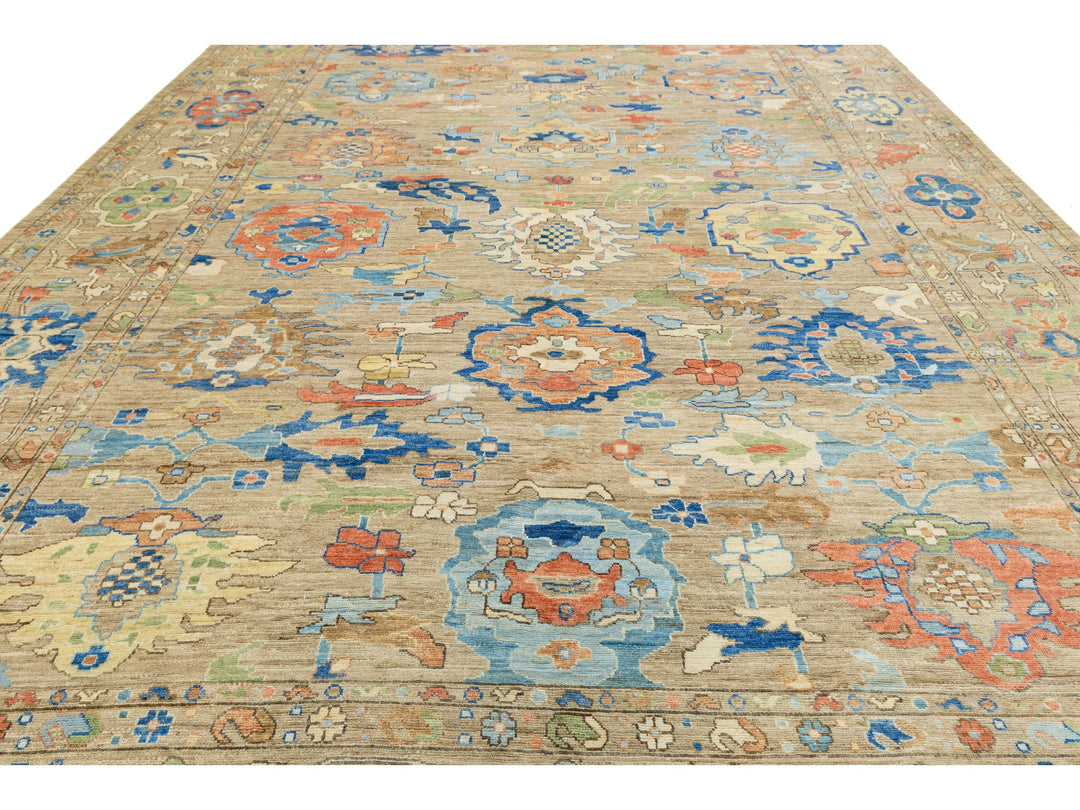 Modern Oushak Wool Rug 12 X 18