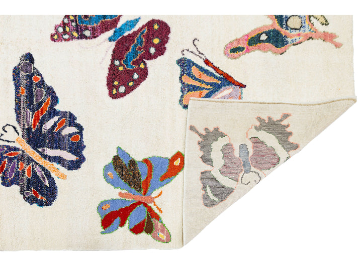 Modern Turkish Oushak Wool Rug 10 X 14