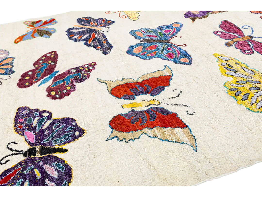 Modern Turkish Oushak Wool Rug 10 X 14