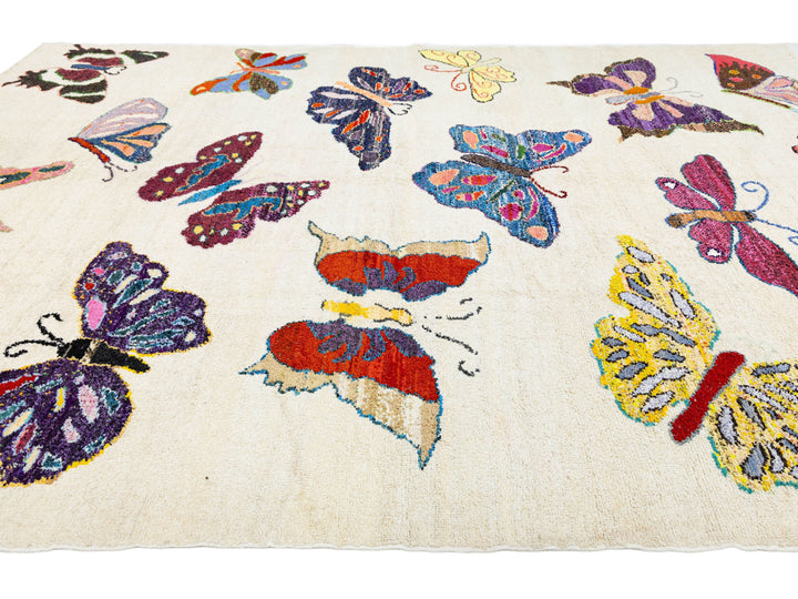 Modern Turkish Oushak Wool Rug 10 X 14