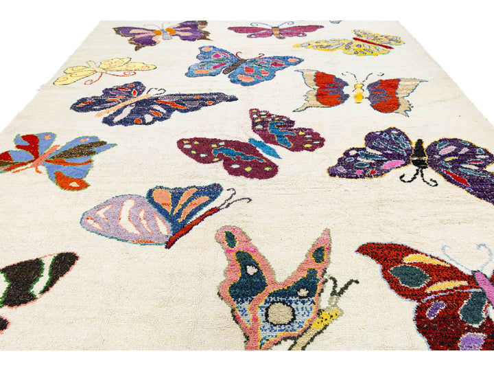 Modern Turkish Oushak Wool Rug 10 X 14