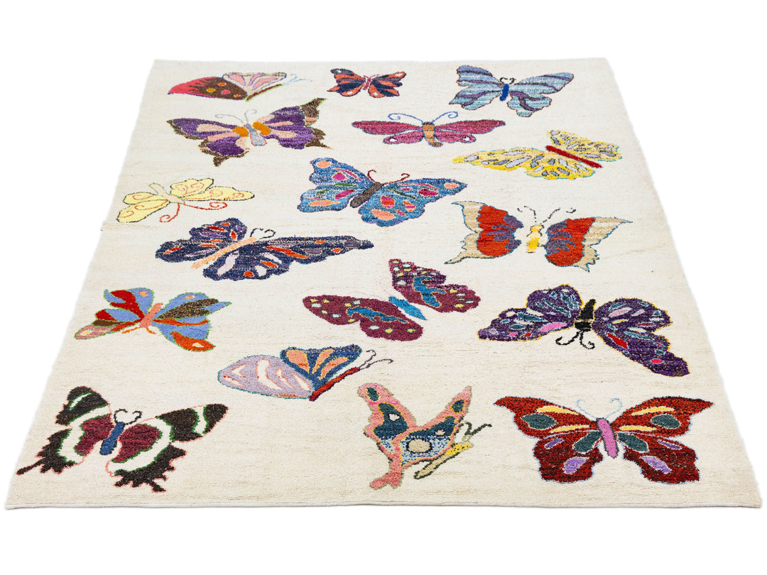 Modern Turkish Oushak Wool Rug 10 X 14