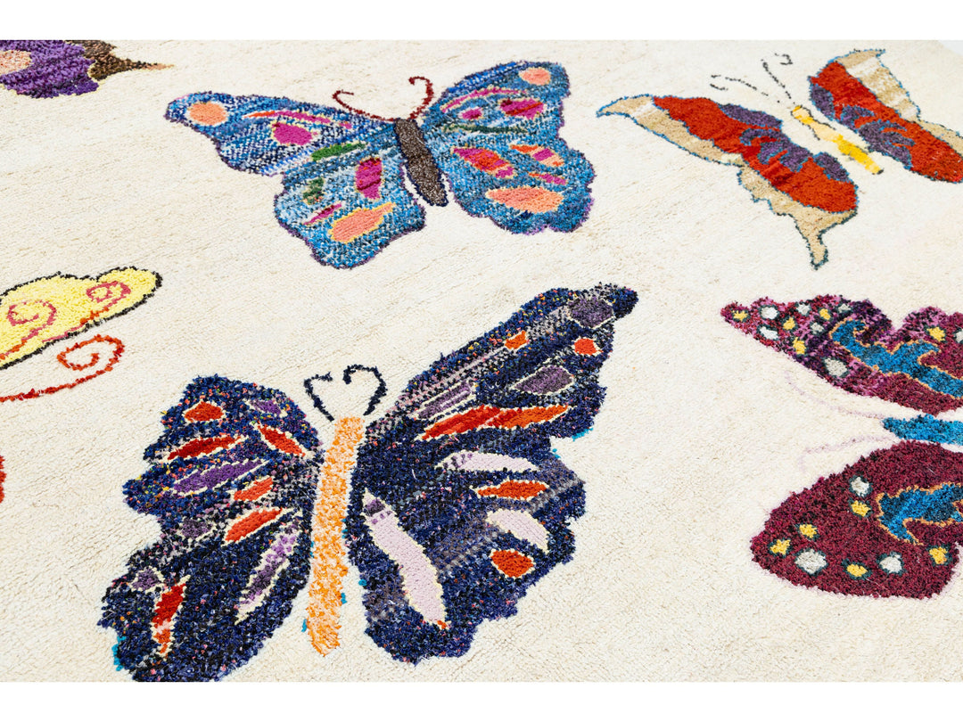 Modern Turkish Oushak Wool Rug 10 X 14