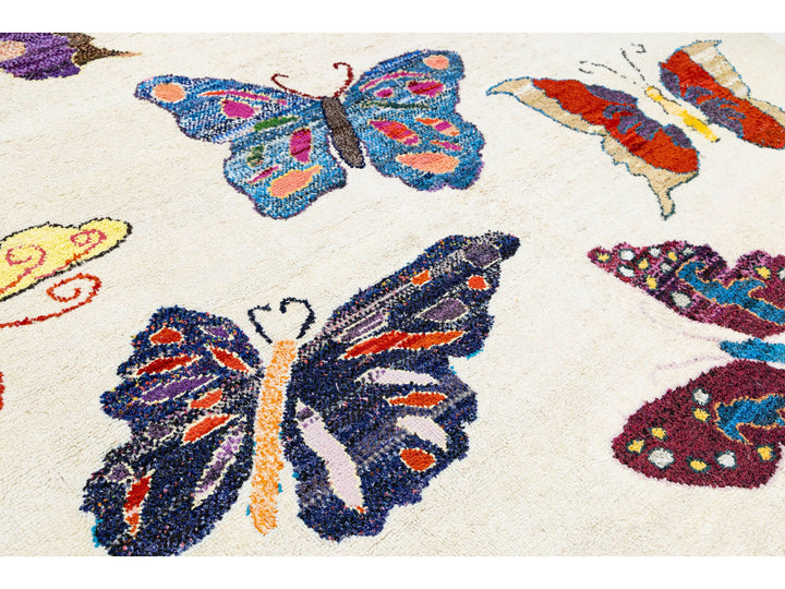 Modern Turkish Oushak Wool Rug 10 X 14