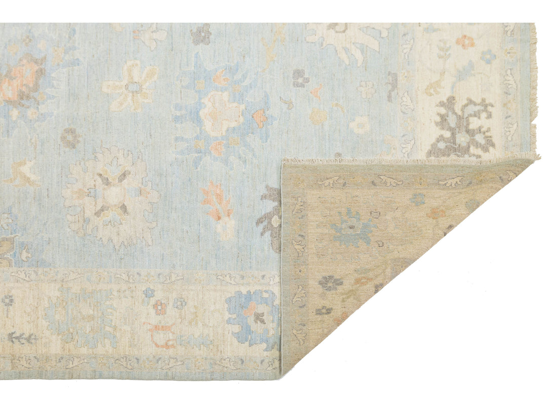 Modern Oushak Wool Rug 12 X 15