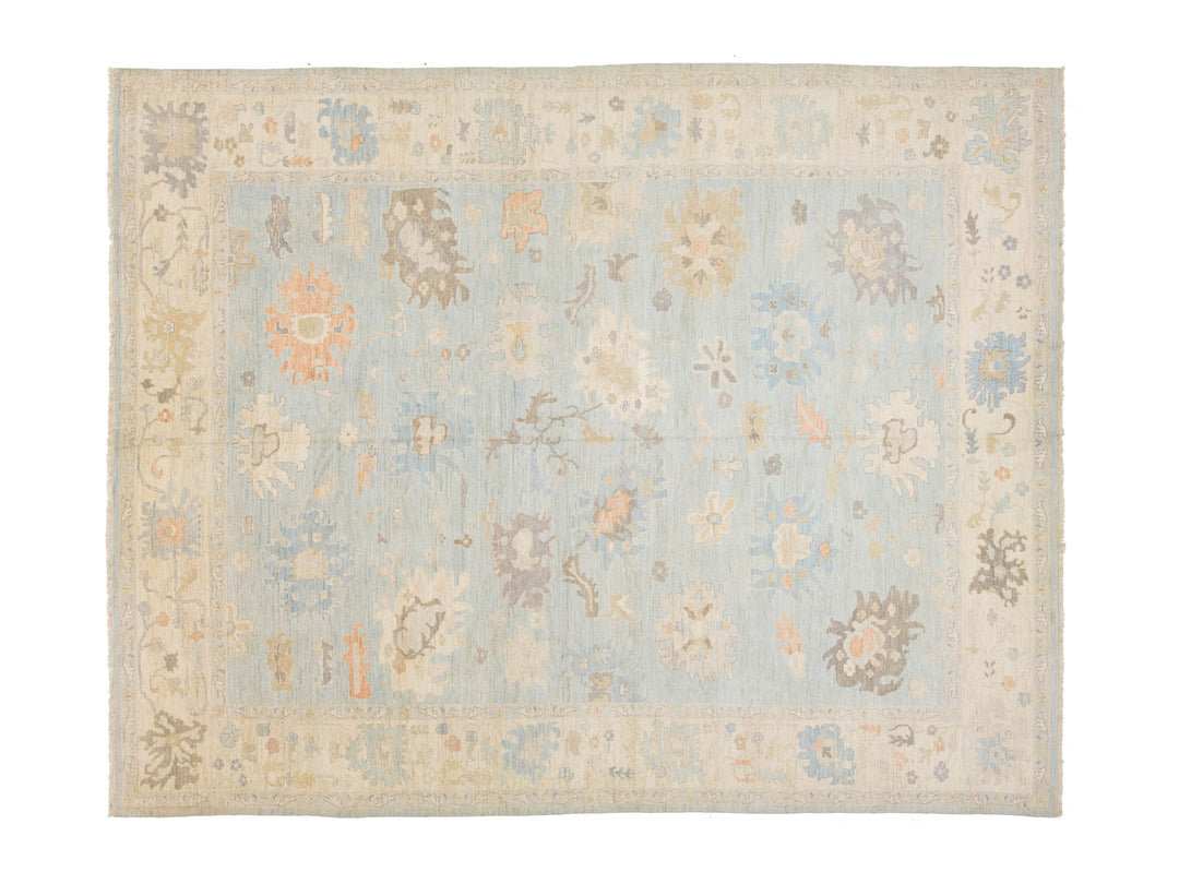 Modern Oushak Wool Rug 12 X 15