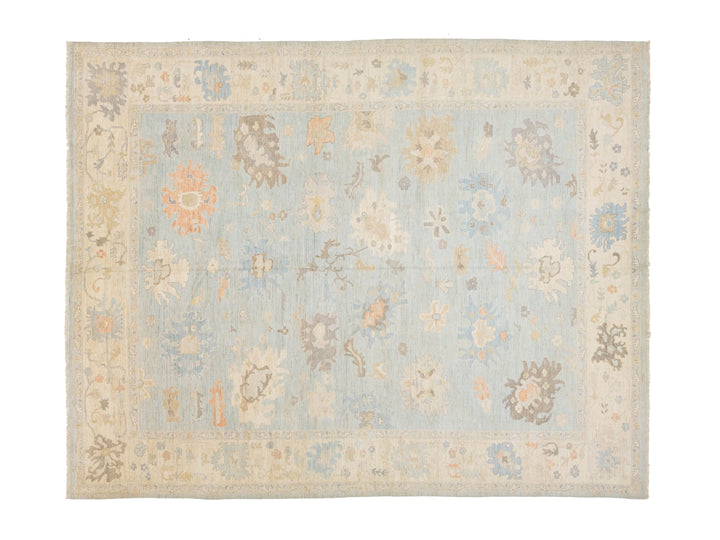 Modern Oushak Wool Rug 12 X 15
