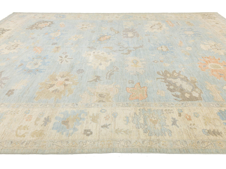 Modern Oushak Wool Rug 12 X 15
